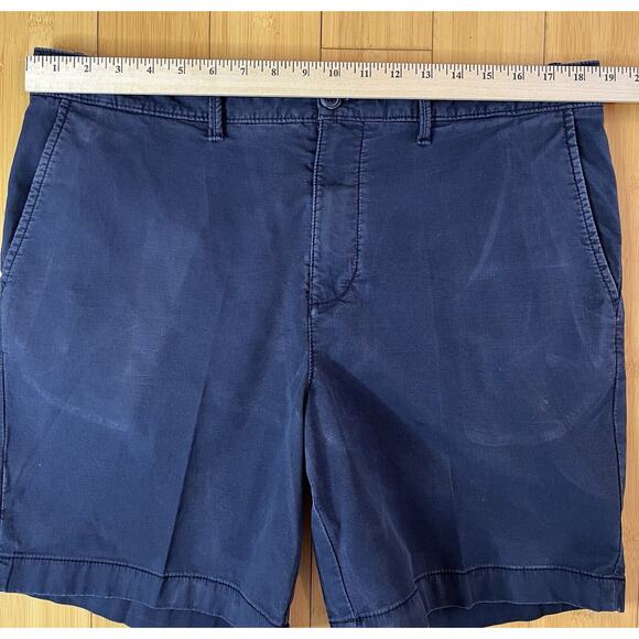 Penguin Men Golf Shorts Size 36 Zip Fly, Flat Front, Front & Back Pockets, Blue - Picture 2 of 9